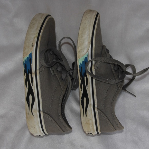 Vans youth Old Skool gray sneakers size 13 - Picture 7 of 8